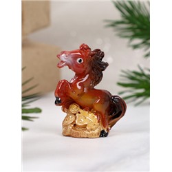 Фигурка Лошадь с деньгами 3х4 см / 8093 /уп 24/1200/ Символ года 2026