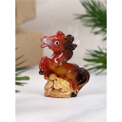 Фигурка Лошадь с деньгами 3х4 см / 8093 /уп 24/1200/ Символ года 2026