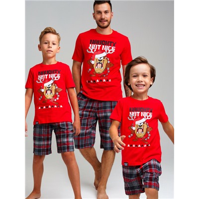 Комплект для мужчин: фуфайка (футболка) трикотажная, шорты текстильные