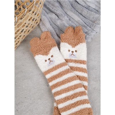 Носки женские флисовые р. 35-40 Лапки новогодний №11 / MNZ-16/11 /уп 12 /700654