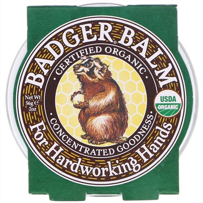 Badger Company, барсучий бальзам для рук, 56 г (2 унции)