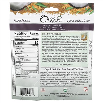 Organic Traditions, Coconut Palm Sugar, 8 oz (227 g)