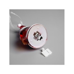 Ёлочная игрушка «Снеговик», 8 см, от батареек, свечение мульти (RGB)