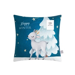 Подушка декоративная новогодняя «Этель. Happy winter», 40×40 см, велюр