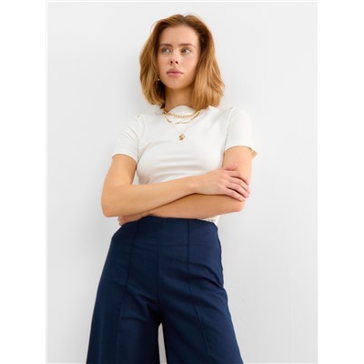 Брюки женские палаццо MINAKU: Safari, синие, размер 42