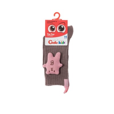 Носки детские CONTE-KIDS Удлиненные носки TIP-TOP из хлопка с декоративной игрушкой