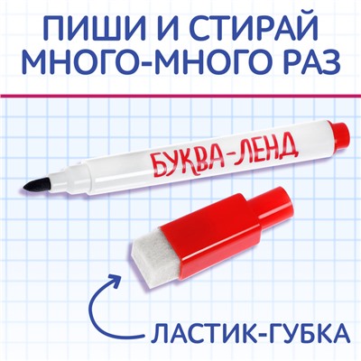 Прописи многоразовые «Напиши и сотри. Пишем буквы и цифры», набор 2 шт. по 12 стр., 2 маркера