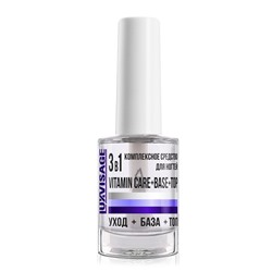 Средство комплексное для ногтей 3 в 1 Vitamin CARE+BASE+TOP 9 г