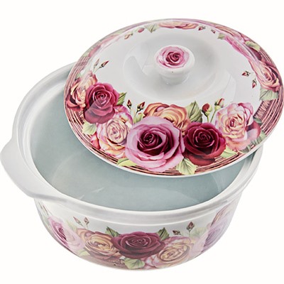 24790 Кастрюля (1л) фарфор в плет.подст МВ (х8)