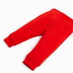 Костюм детский (джемпер, брюки) «Крошка Я. Новогодние зверята», рост 62-68 см, красный, белый