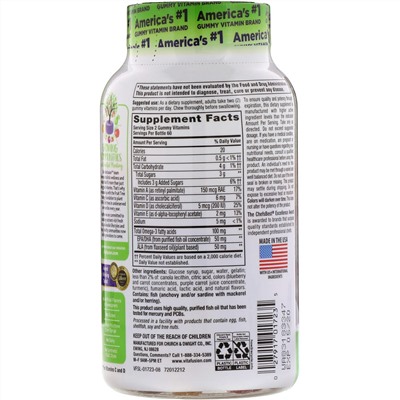 VitaFusion, Омега-3, ЭПК/ДГК, 120 жевательных таблеток