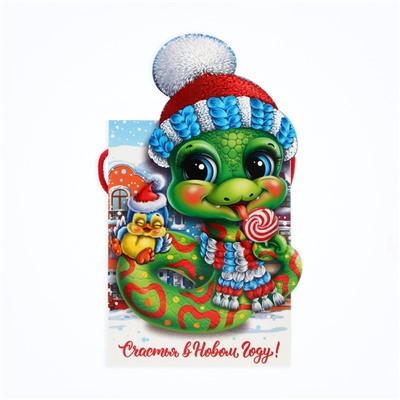 Подарочная новогодняя коробка «Сладкоежка», упаковка, 14×5.5×19 см