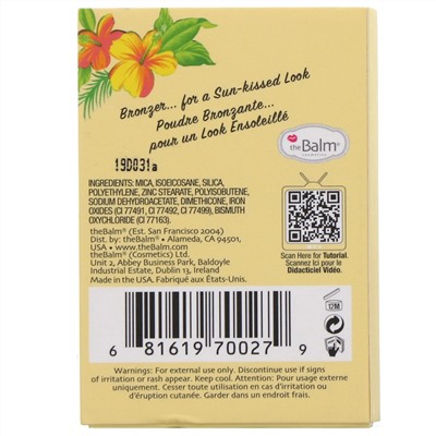 theBalm Cosmetics, Bahama Mama, бронзер, тени и контурирующая пудра, 7,08 г