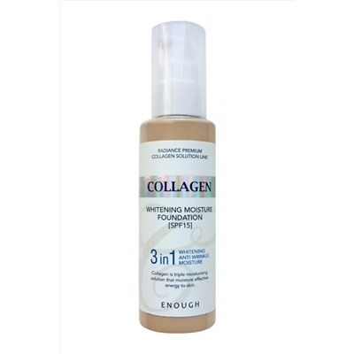 Enough Увлажняющий тональный крем 3 в 1 №21 / Collagen Whitening Moisture Foundation, 100 мл KRISTALLER, 1107783