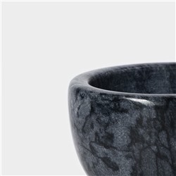 Банка для сыпучих Magistro Marte, мрамор, 150 мл, d=10 см, чёрная