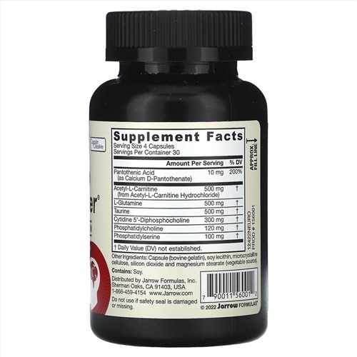 Jarrow Formulas, Neuro Optimizer, добавка для нормализации работы мозга, 120 капсул
