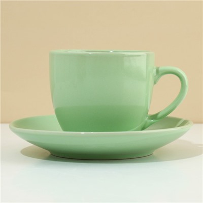 Чайная пара из керамики Lemon flowers, 250 мл, Dolce Ceramo
