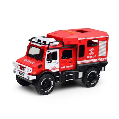 Машина "Пожарная служба" (свет, звук) в коробке