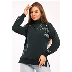 Толстовка женская 88526 (Темно-зеленый)