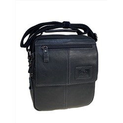 Сумка мужская из натуральной кожи, цвет черный