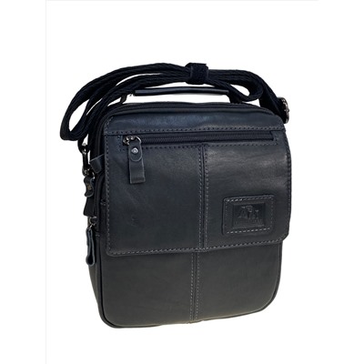 Сумка мужская из натуральной кожи, цвет черный