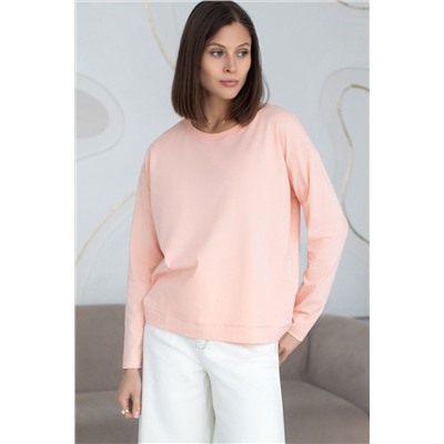 Базовый лонгслив из премиального хлопка с эластаном VILATTE, 1228144