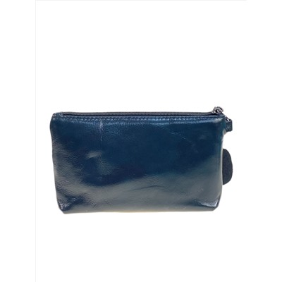 Женский кошелёк  из натуральной кожи, цвет черный