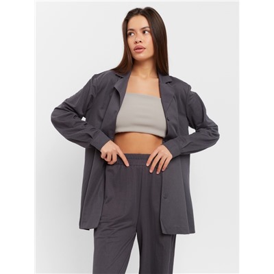 Костюм женский (рубашка, брюки, топ) KAFTAN Base, размер 42, цвет графит