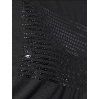 Нарядная футболка с принтом пайетками