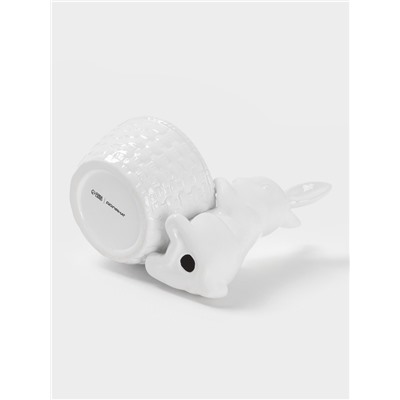 Конфетница Доляна «Зайка», 500 мл, 18.5×13.3×16.5 см, доломит, белая