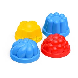 "Смурфики-2" набор №3: ведро с наклейкой, ситечко "Солнышко", лопатка №5, грабельки №5, лейка малая №4, формочки 4 шт.