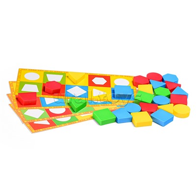 Лото развивающее (цветные фигурки)