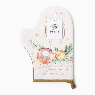 Варежка-прихватка «Этель» Esthetics, 20×28 см, саржа, хлопок 100%, ватин 250 г/м²