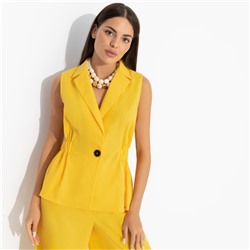 Жилет приталенный, Летнее наслаждение (желтый)