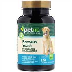 petnc NATURAL CARE, Природная забота о питомцах, пивные дрожжи, печень, вкус  печени, 250 жевательных резинок