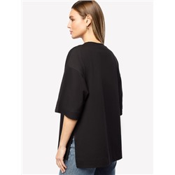 Футболка свободного кроя с авторским принтом