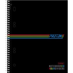 Тетрадь А5 120л клетка на спирали 4 цв. разделителя "Four Colour" твердая обложка (088426) 32343 Хатбер
