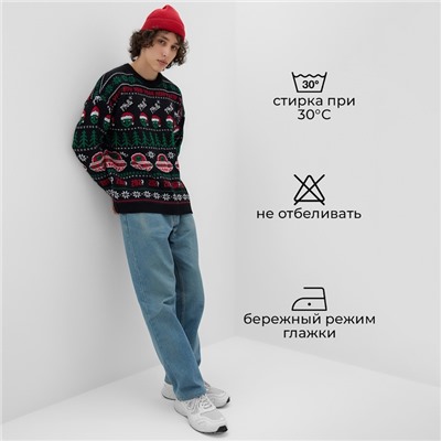 Джемпер вязаный новогодний мужской KAFTAN «НЛО», размер 56