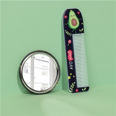 Подарочный набор «Авокадо», зеркало, расчёска