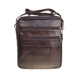 Сумка мужская  из натуральной кожи, цвет коричневый