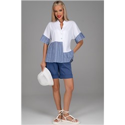 Блузка Памела (белый/полоска)