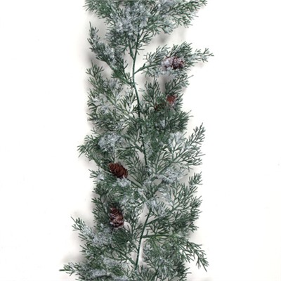 Гирлянда из елочных веток искусственная 178 см / SDTT108A /уп 25/100/с шишками и снег