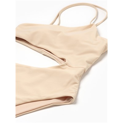 Купальный костюм слитный с разрезом MINAKU, размер 44, молочный