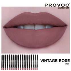 Provoc Гелевый карандаш-подводка для губ водостойкий / Semi Permanent Gel Eye Liner Filler №17 Vintage Rose, коричнево-малиновый 7852