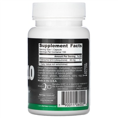 Jarrow Formulas, Co-Q10, 30 мг, 150 капсул