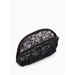 Косметичка полукруглая Black beauty, на молнии, чёрная