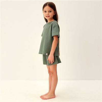 Пижама детская SL HOME, размер 36 (134-140 см), оливковая