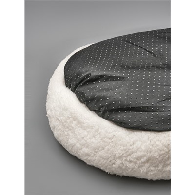 Лежанка для собак и кошек «Уют», мягкий мех, 50×42×11 см, молочная