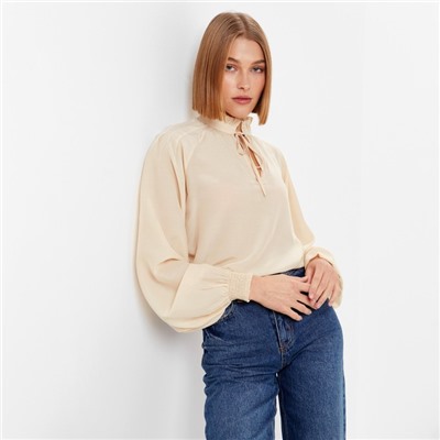 Блузка женская MINAKU: Enjoy, размер 44, цвет молочный