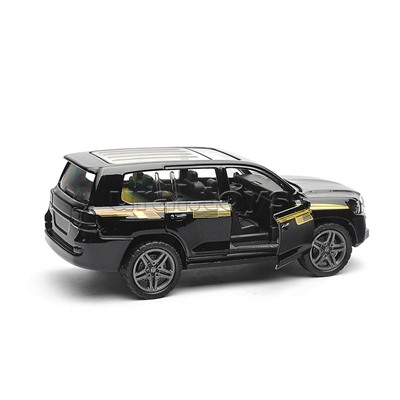 Чёрная инерционная машинка с прозрачной крышей die-cast,1:32, открывающиеся двери